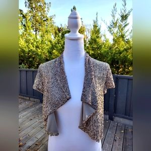 NWT Alice + Olivia beaded cap sleeve evening jacket, size M